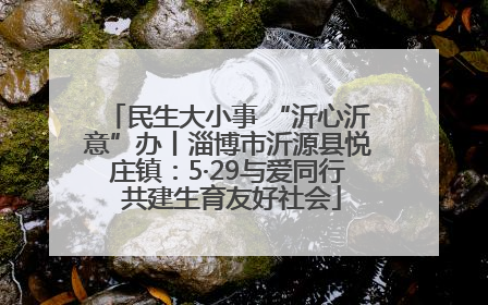 民生大小事 “沂心沂意”办丨淄博市沂源县悦庄镇：5·29与爱同行 共建生育友好社会