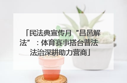 民法典宣传月“昌邑解法”：体育赛事搭台普法 法治深耕助力营商