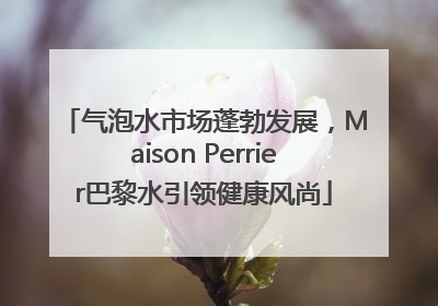 气泡水市场蓬勃发展，Maison Perrier巴黎水引领健康风尚