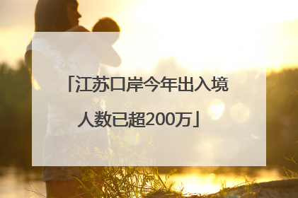 江苏口岸今年出入境人数已超200万