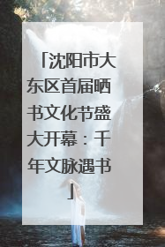 沈阳市大东区首届晒书文化节盛大开幕：千年文脉遇书