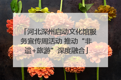 河北深州启动文化馆服务宣传周活动 推动“非遗+旅游”深度融合