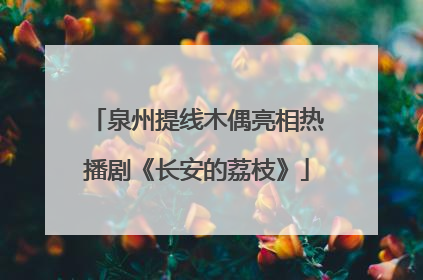 泉州提线木偶亮相热播剧《长安的荔枝》
