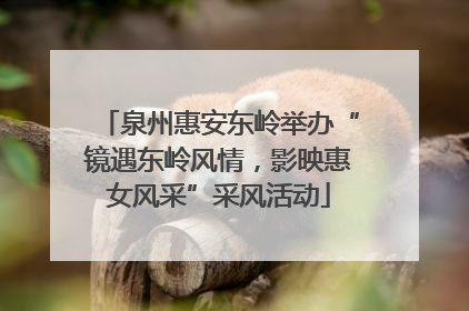 泉州惠安东岭举办“镜遇东岭风情，影映惠女风采”采风活动