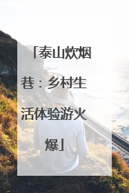 泰山炊烟巷：乡村生活体验游火爆