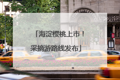 海淀樱桃上市！采摘游路线发布