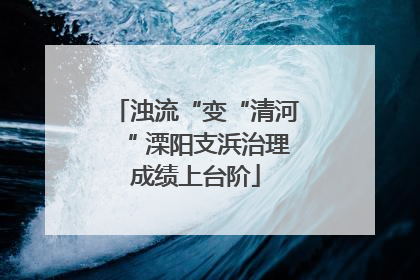浊流“变“清河“ 溧阳支浜治理成绩上台阶