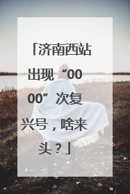 济南西站出现“0000”次复兴号，啥来头？
