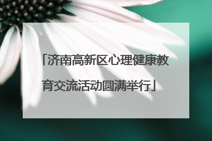 济南高新区心理健康教育交流活动圆满举行