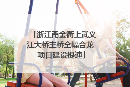 浙江甬金衢上武义江大桥主桥全幅合龙 项目建设提速