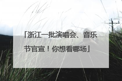 浙江一批演唱会、音乐节官宣！你想看哪场