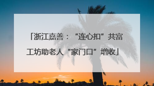 浙江嘉善：“连心扣”共富工坊助老人“家门口”增收