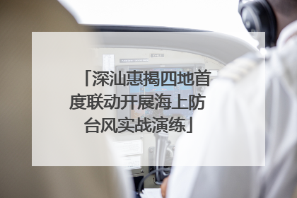 深汕惠揭四地首度联动开展海上防台风实战演练
