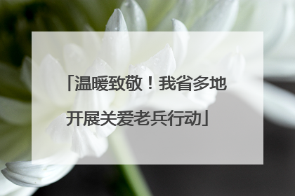 温暖致敬！我省多地开展关爱老兵行动