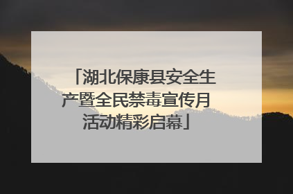 湖北保康县安全生产暨全民禁毒宣传月活动精彩启幕