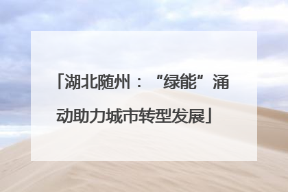 湖北随州：“绿能”涌动助力城市转型发展