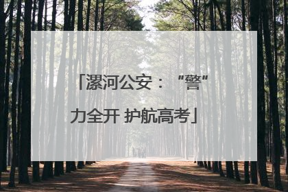 漯河公安：“警”力全开 护航高考