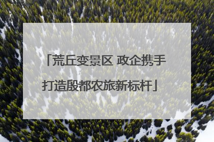 荒丘变景区 政企携手打造殷都农旅新标杆