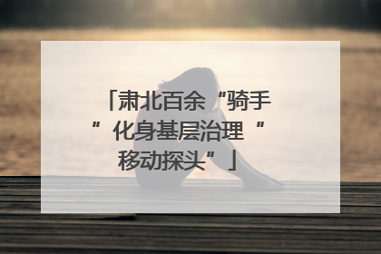 肃北百余“骑手”化身基层治理“移动探头”