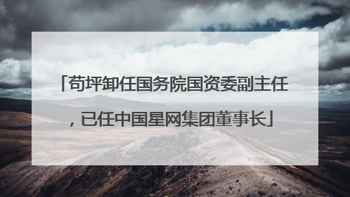 苟坪卸任国务院国资委副主任，已任中国星网集团董事长