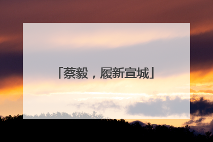蔡毅，履新宣城