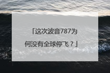 这次波音787为何没有全球停飞？