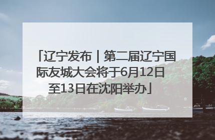 辽宁发布｜第二届辽宁国际友城大会将于6月12日至13日在沈阳举办
