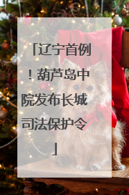 辽宁首例！葫芦岛中院发布长城司法保护令