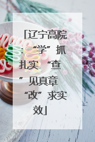 辽宁高院：“学”抓扎实 “查”见真章 “改”求实效