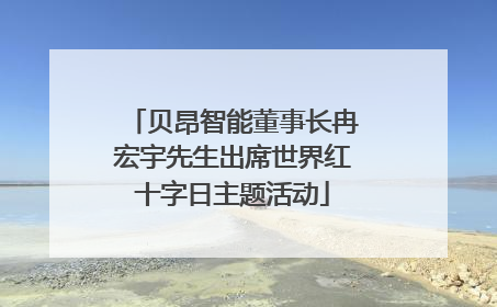 贝昂智能董事长冉宏宇先生出席世界红十字日主题活动
