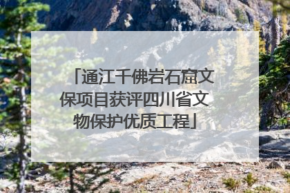 通江千佛岩石窟文保项目获评四川省文物保护优质工程