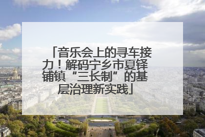 音乐会上的寻车接力！解码宁乡市夏铎铺镇“三长制”的基层治理新实践