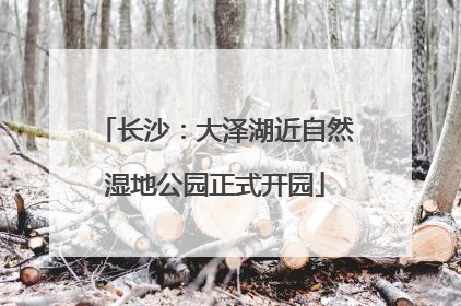 长沙：大泽湖近自然湿地公园正式开园