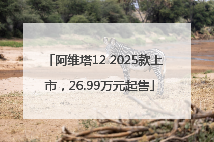 阿维塔12 2025款上市，26.99万元起售