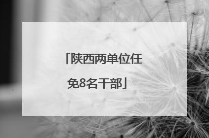 陕西两单位任免8名干部
