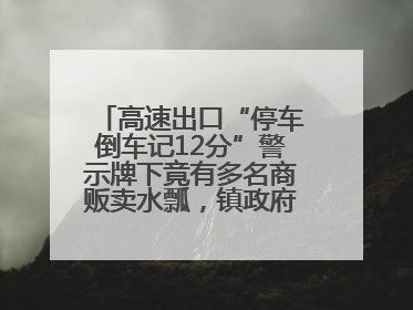 高速出口“停车倒车记12分”警示牌下竟有多名商贩卖水瓢，镇政府：系流动摊位，已多次劝离