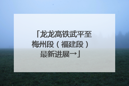 龙龙高铁武平至梅州段（福建段）最新进展→