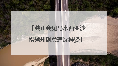 龚正会见马来西亚沙捞越州副总理沈桂贤
