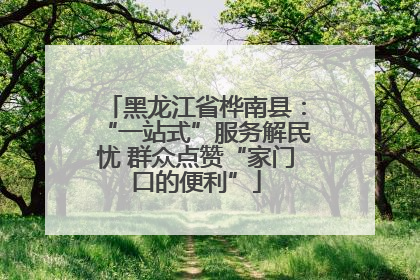 黑龙江省桦南县：“一站式”服务解民忧 群众点赞“家门口的便利”