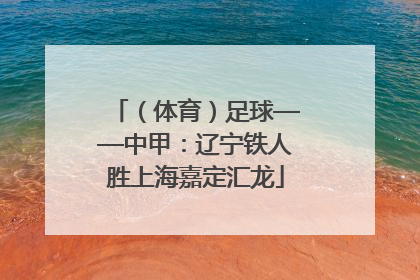 （体育）足球——中甲：辽宁铁人胜上海嘉定汇龙
