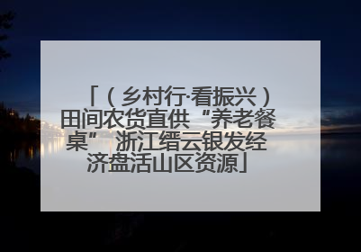 （乡村行·看振兴）田间农货直供“养老餐桌” 浙江缙云银发经济盘活山区资源