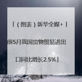 （图表）新华全媒+丨前5月我国货物贸易进出口同比增长2.5%