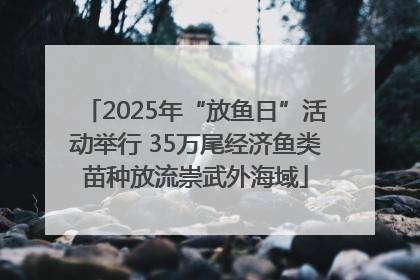 2025年“放鱼日”活动举行 35万尾经济鱼类苗种放流崇武外海域