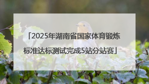 2025年湖南省国家体育锻炼标准达标测试完成5站分站赛