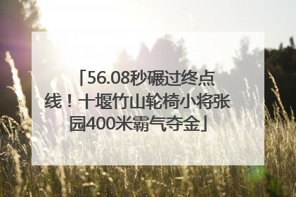 56.08秒碾过终点线！十堰竹山轮椅小将张园400米霸气夺金